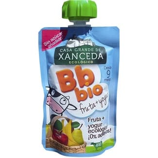 Bb Bio yogur ecológico con frutas sin gluten desde 9 meses bolsita 90 g -
