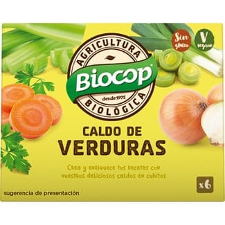Caldo de verduras ecológico y sin gluten envase 6 pastillas -
