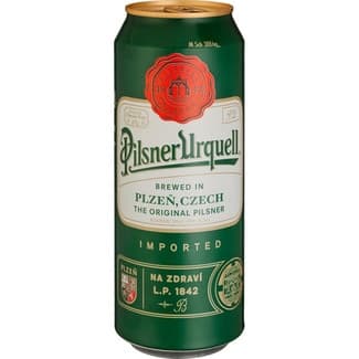 Cerveza rubia importación checa lata 50 cl -