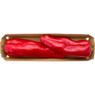 Pimiento conico dulce rojo ecológico bandeja 200 g -