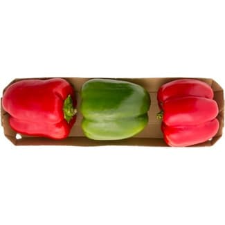 Pimiento bicolor rojo y verde ecológico bandeja 400 g -