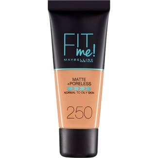 Base de maquillaje Fit Me Matte Afina Poros 250 Sun Beige -