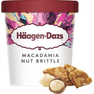 Macadamia Nut Brittle helado de vainilla con nueces de macadamia caramelizadas tarrina 460 ml -