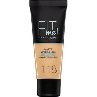 Base de maquillaje Fit Me Matte Afina Poros 118 Light Beige -