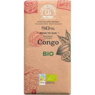Chocolate negro 80% cacao del Congo ecológico tableta 100 g -