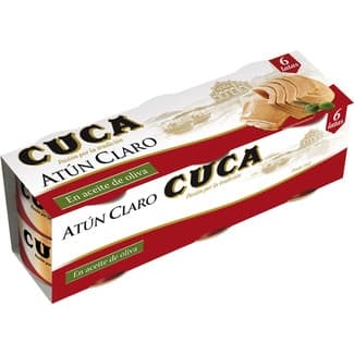 Atún claro en aceite de oliva pack 6 latas 48 g neto escurrido -