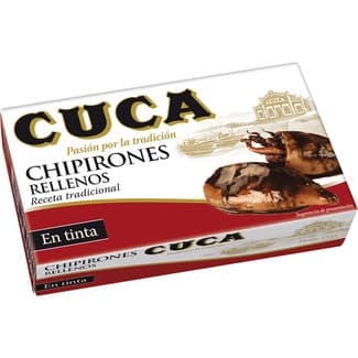 Chipirones rellenos en su tinta lata 72 g neto escurrido -