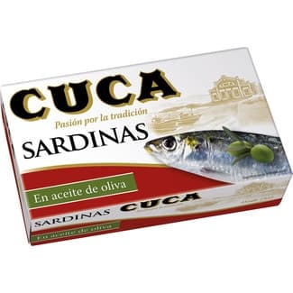 Sardinas en aceite de oliva lata 85 g neto escurrido -