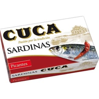 Sardinas picantes en aceite lata 85 g neto escurrido -