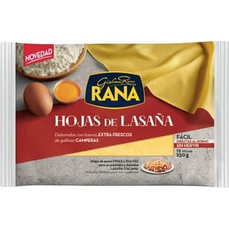 Hojas de lasaña 12 unidades envase 250 g -