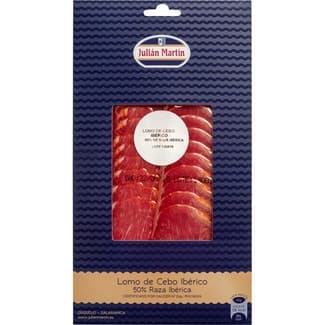 Lomo de cebo ibérico 50% raza ibérica en lonchas envase 100 g -