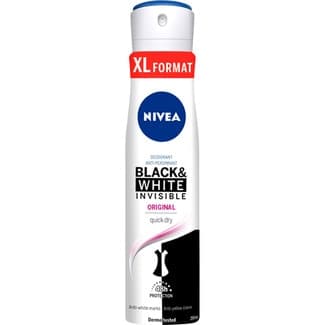 Desodorante Black & White Invisible Original anti-transpirante y anti-manchas blancas 48h spray 250 ml -