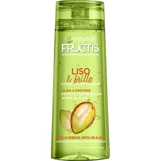 Champú fortificante Liso & Brillo con keratina vegetal y aceite de Argán frasco 360 ml para cabello difícil de alisar anti-encrespamiento -