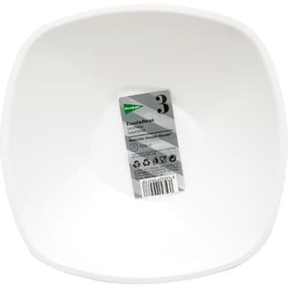 Ensaladera blanca reutilizable 1250 cc paquete 3 unidades -