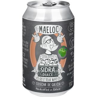 Sidra dulce cosecha de Galicia ecológica lata 33 cl -