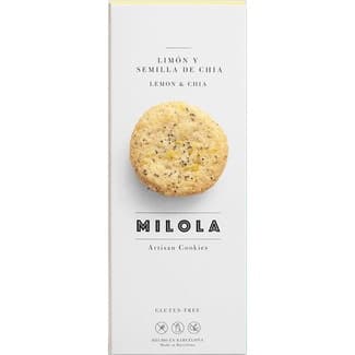Galletas artesanas de limón y con semillas de chía Sin Gluten envase 140 g -