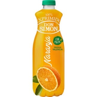 Zumo de naranja 100% exprimido con pulpa botella 1 l -