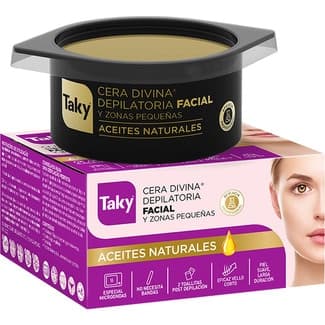 Cera depilatoria Divina caliente facial y zonas pequeñas con aceites naturales caja 100 g -