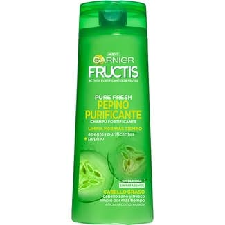 Champú fortificante Pure Fresh Pepino purificante frasco 360 ml para cabello graso -