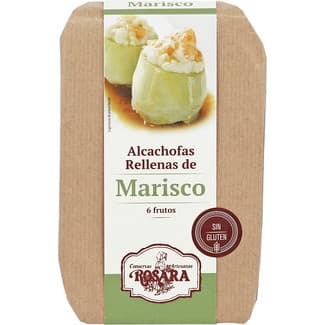 Alcachofas rellenas de marisco 6 frutos Sin Gluten lata 420 g -