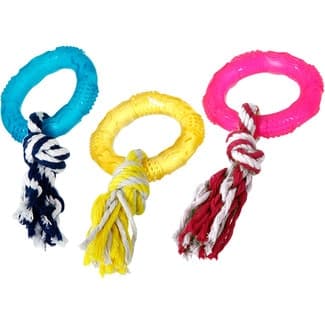 Juguete para perros anillo con cuerda en colores surtidos 1 unidad -