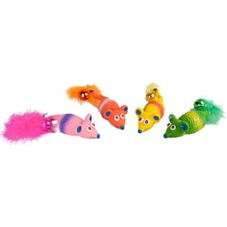 Juguete para gatos ratón con cascabel y pluma modelos surtidos 1 unidad -