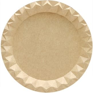 Plato cartón redondo Kraft 18 cm paquete 20 unidades -