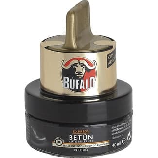 Limpia calzado crema 2 en 1 negro tarro 50 ml con aplicador -