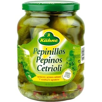 Pepinillos frasco 360 g neto escurrido -