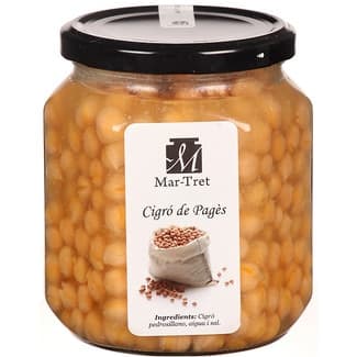 Garbanzo de payés cocido frasco 500 g -