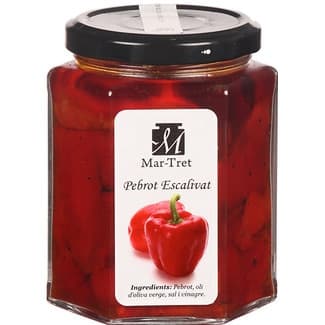 Pimientos asados a la brasa de elaboración artesana frasco 250 g -