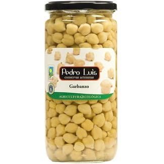Garbanzos cocidos al natural ecológicos frasco 660 g neto escurrido -