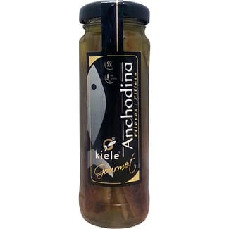 Gourmet anchodina filetes de sardina anchoada en salazon y aceite de oliva frasco 70 g neto escurrido -