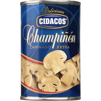 Champiñón laminado extra lata 85 g neto escurrido -