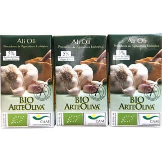 Salsa ali oli procedente de agricultura ecológica pack 3 envases 125 ml -