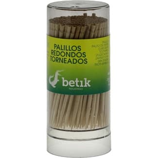 Palillos torneados con palillero bote 200 unidades -