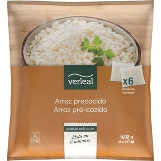 Arroz precocido 6 raciones individuales bolsa 1002 g -