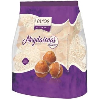 Magdalenas sin gluten y sin lactosa envase 210 g -