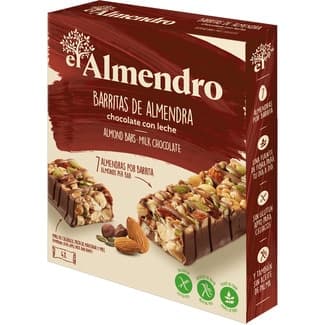 Barritas de cereales y chocolate con leche sin gluten y sin aceite de palma estuche 100 g 4 unidades -
