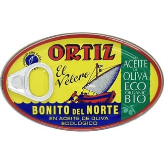 Bonito del norte en aceite de oliva ecológico lata 82 g neto escurrido -