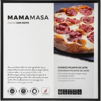 Pizza con chorizo picante de León caja 370 g -