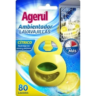 Ambientador para lavavajillas cítrico blister 1 unidad 80 lavados -