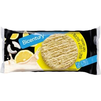 Tortitas con chocolate blanco y trocitos de coco y limón pack 4x2 unidades envase 138 g -