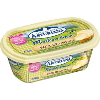 Mantequilla mediterránea fácil de untar con aceite de oliva de Andalucía tarrina 250 g -