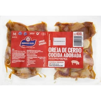 Oreja de cerdo cocida adobada sin gluten y sin lactosa bipack bandeja 400 g -