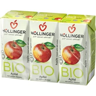 Zumo de manzana ecológico exprimido pack 3 briks 200 ml -