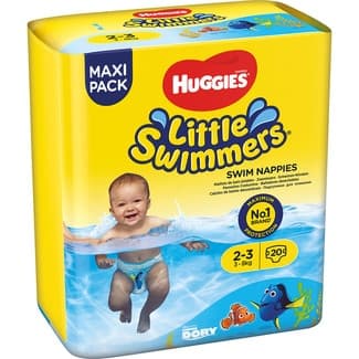 Pañal bañador desechable infantil 3-8 kg talla 2-3 paquete 20 unidades -
