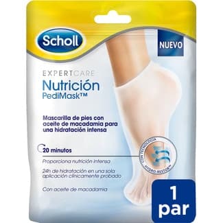 PediMask mascarilla de pies con aceite de macadamia para una hidratación intensa sobre 1 par -