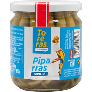Toreras piparras con vinagre frasco 120 g neto escurrido -
