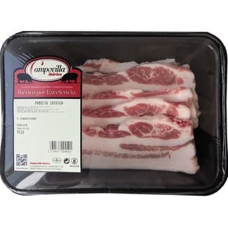 Panceta fresca de cerdo ibérico peso aproximado bandeja 450 g -